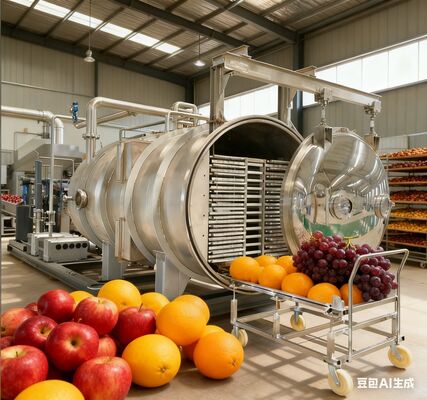 Βιομηχανικός στεγνωτήρας κατάψυξης 200 kg: Μεγάλης χωρητικότητας, εμπορικής ποιότητας για την χύδη τροφίμων και φαρμακευτικής παραγωγής